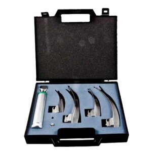Fiber Optic German Profile Macintosh Laryngoscope Kit