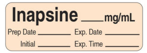 Major Sedatives Precut Labels