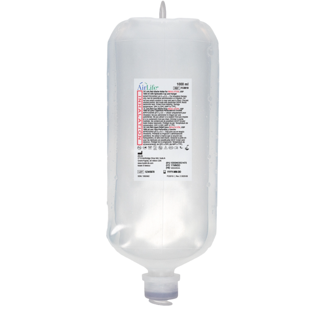 Sterile Water For Inhalation, Flexible Hanging Container