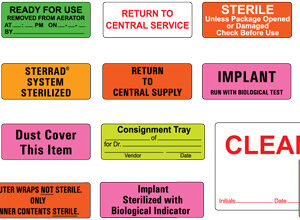 Central Processing & Sterilization Labels